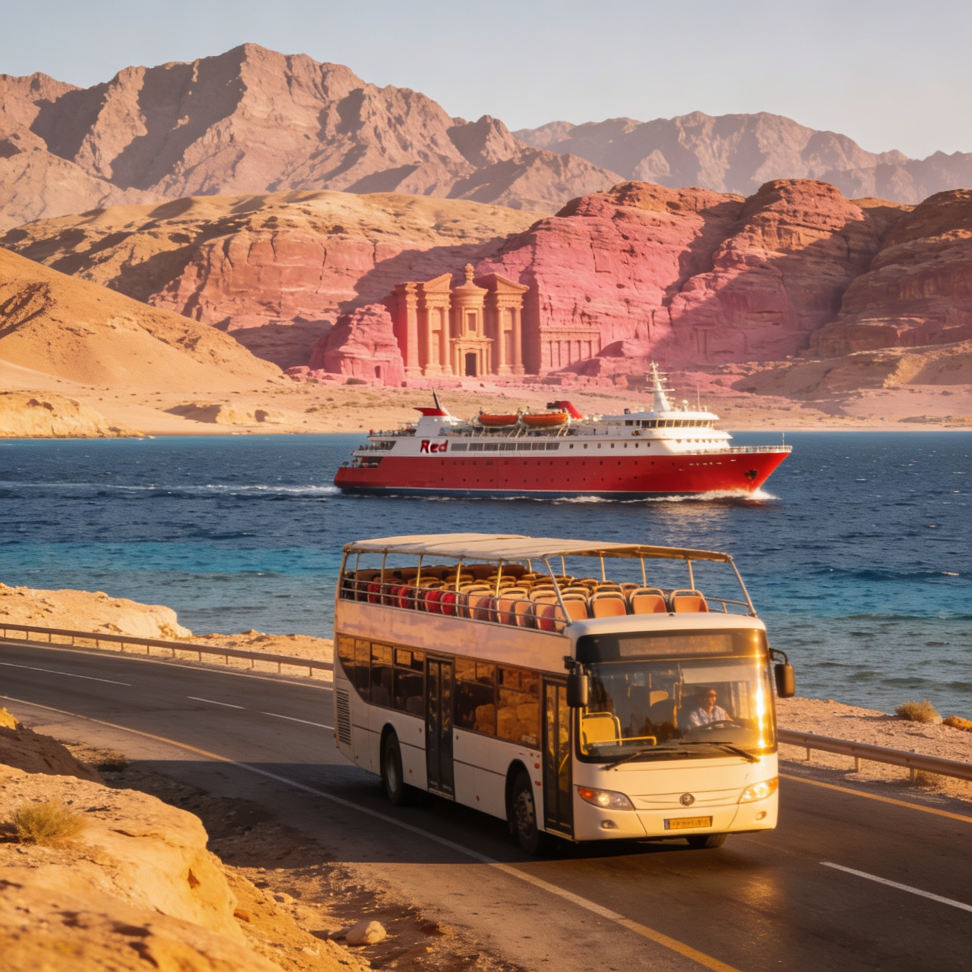Petra-by-boat-from-Sharm-El-Sheikh-full-day-Jordan-tour-with-Remal-Sinai